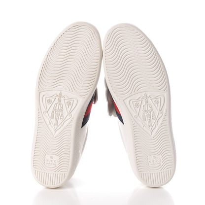 Gucci Calfskin Ayers Web UFO Dragon Embroidered Mens Ace Sneakers 7.5 White 6 of 8