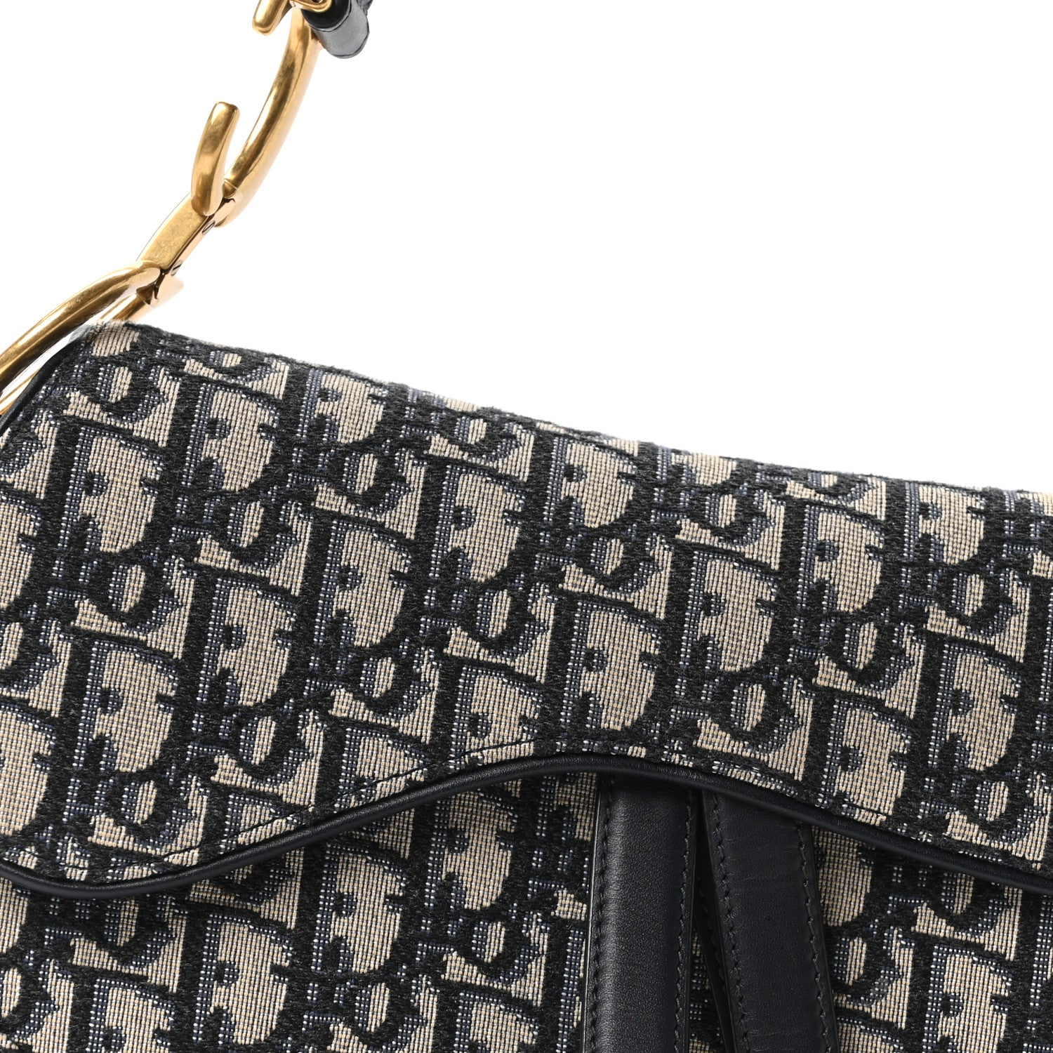 Christian Dior Oblique Saddle Bag Blue 8 of 10