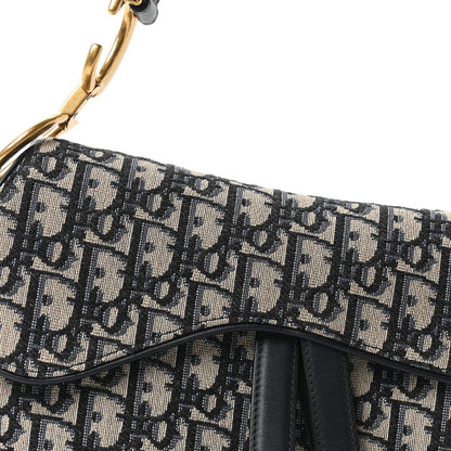 Christian Dior Oblique Saddle Bag Blue 8 of 10