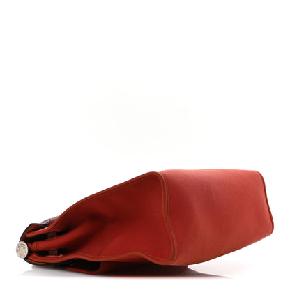 Hermes Vache Hunter Toile Herbag Zip 31 PM Rouge H Brique 5 of 11