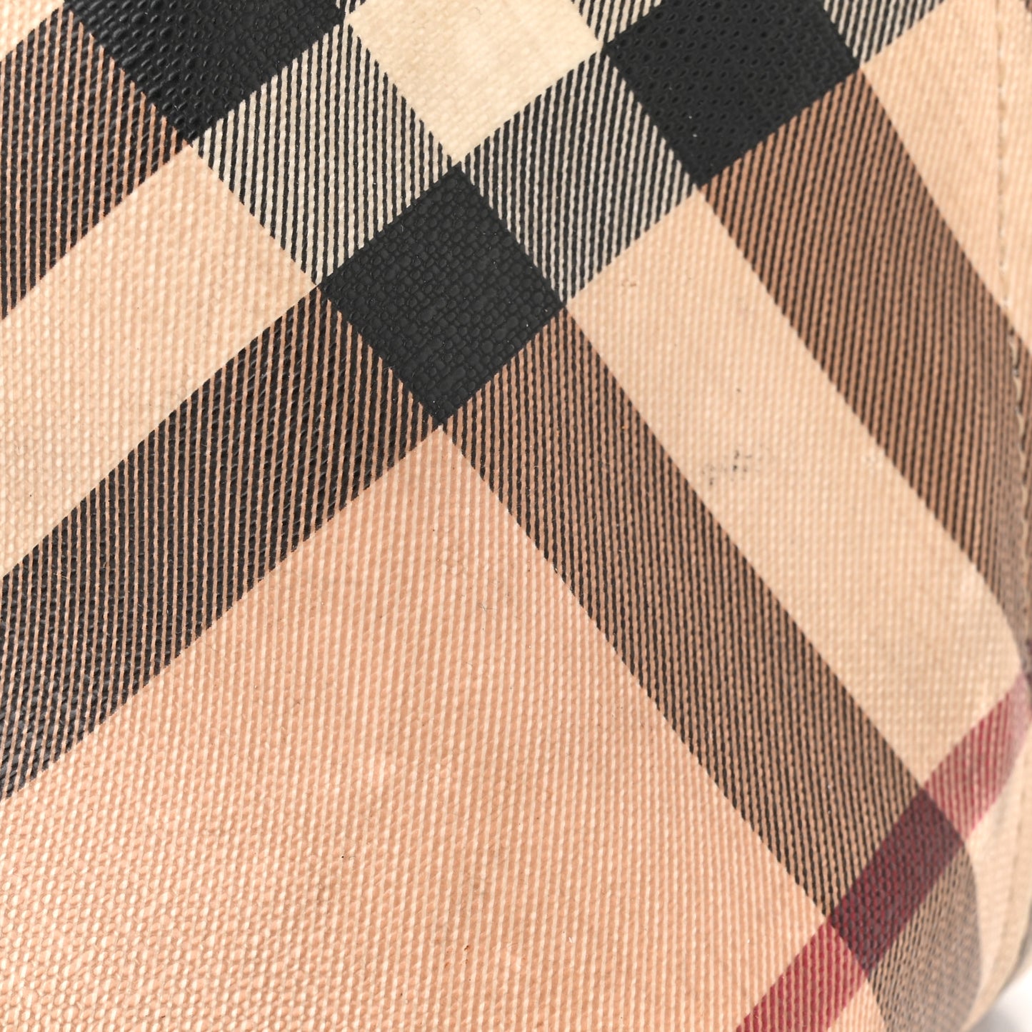 Patent Trim Nova Check Shopper Tote Black