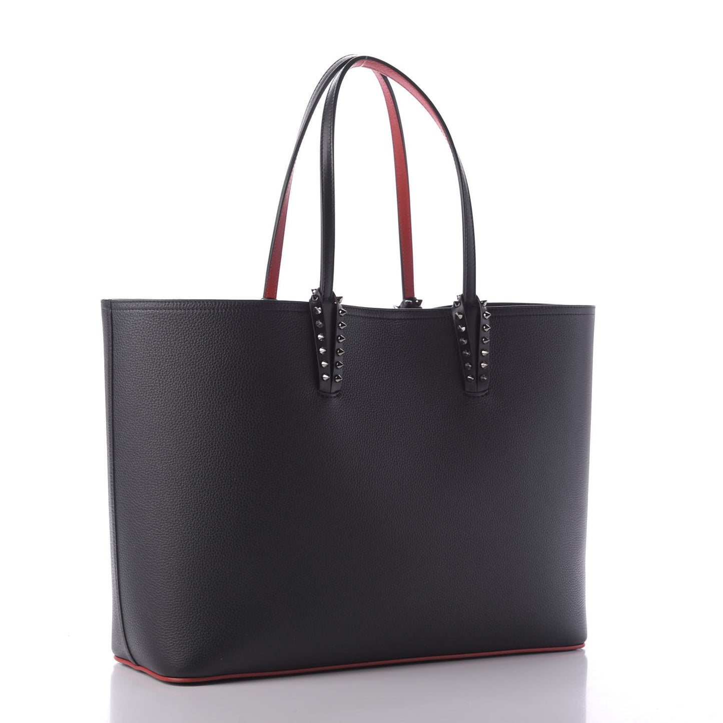 Calfskin Spikes East West Cabata Tote Black