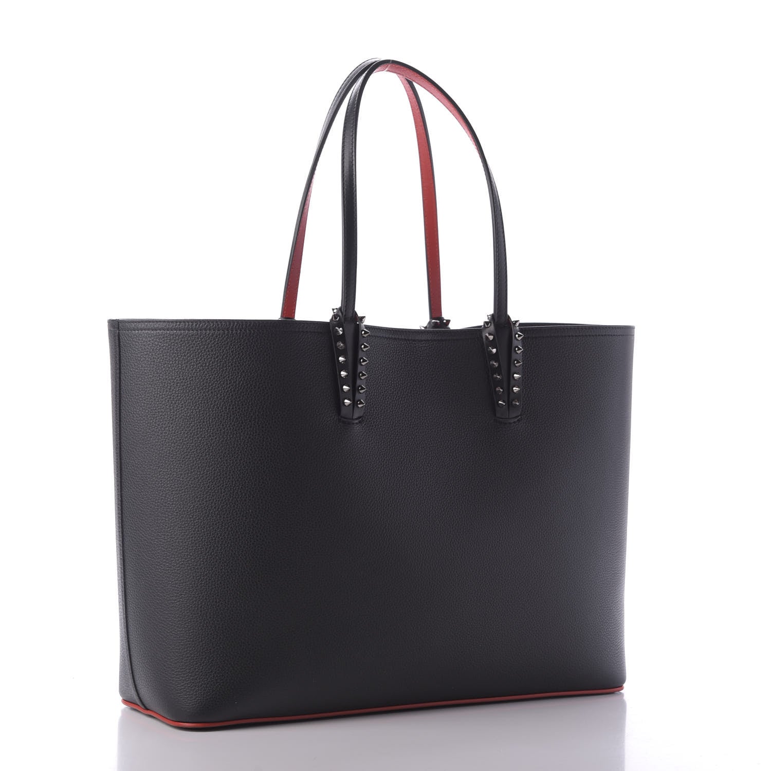 Christian Louboutin Calfskin Spikes East West Cabata Tote Black 3 of 9