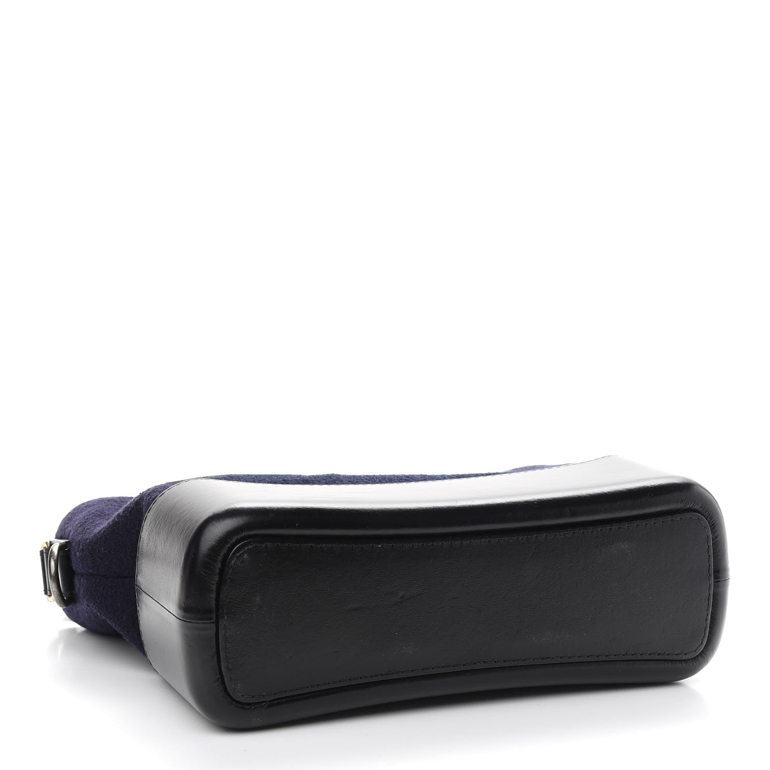 Chanel Wool Embroidered Medium Gabrielle Hobo Dark Navy Blue 4 of 9