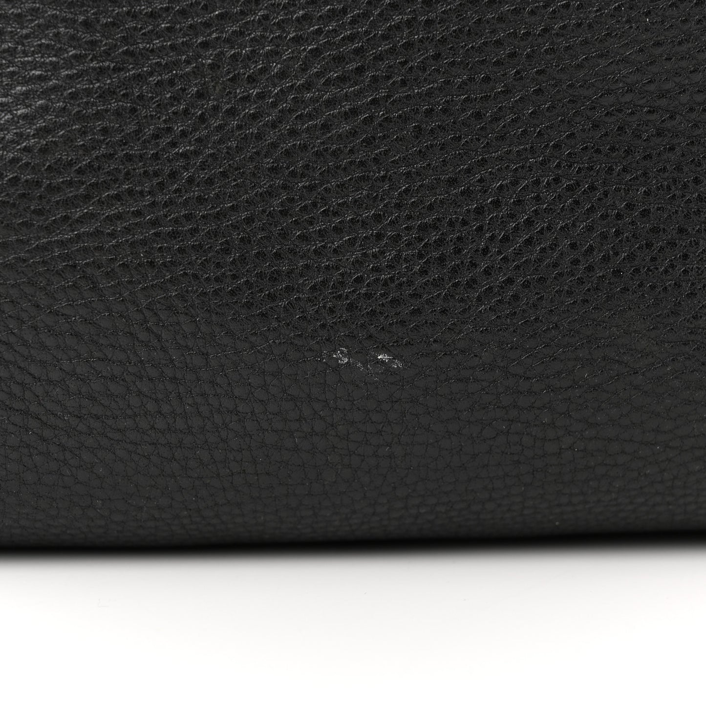 Vitello Daino Embossed Logo Hobo Black