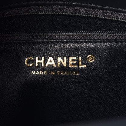 Chanel Lambskin Quilted Large CC Chic Flap Grey Dark Navy 9 of 10