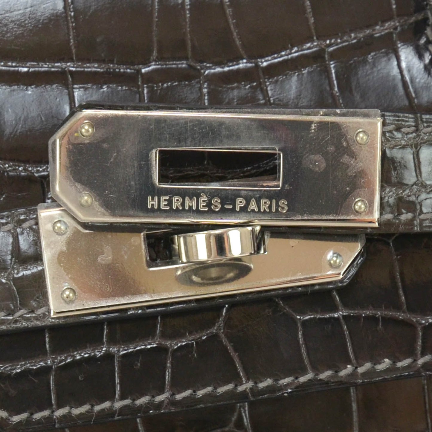 Shiny Niloticus Crocodile Birkin 30 Graphite