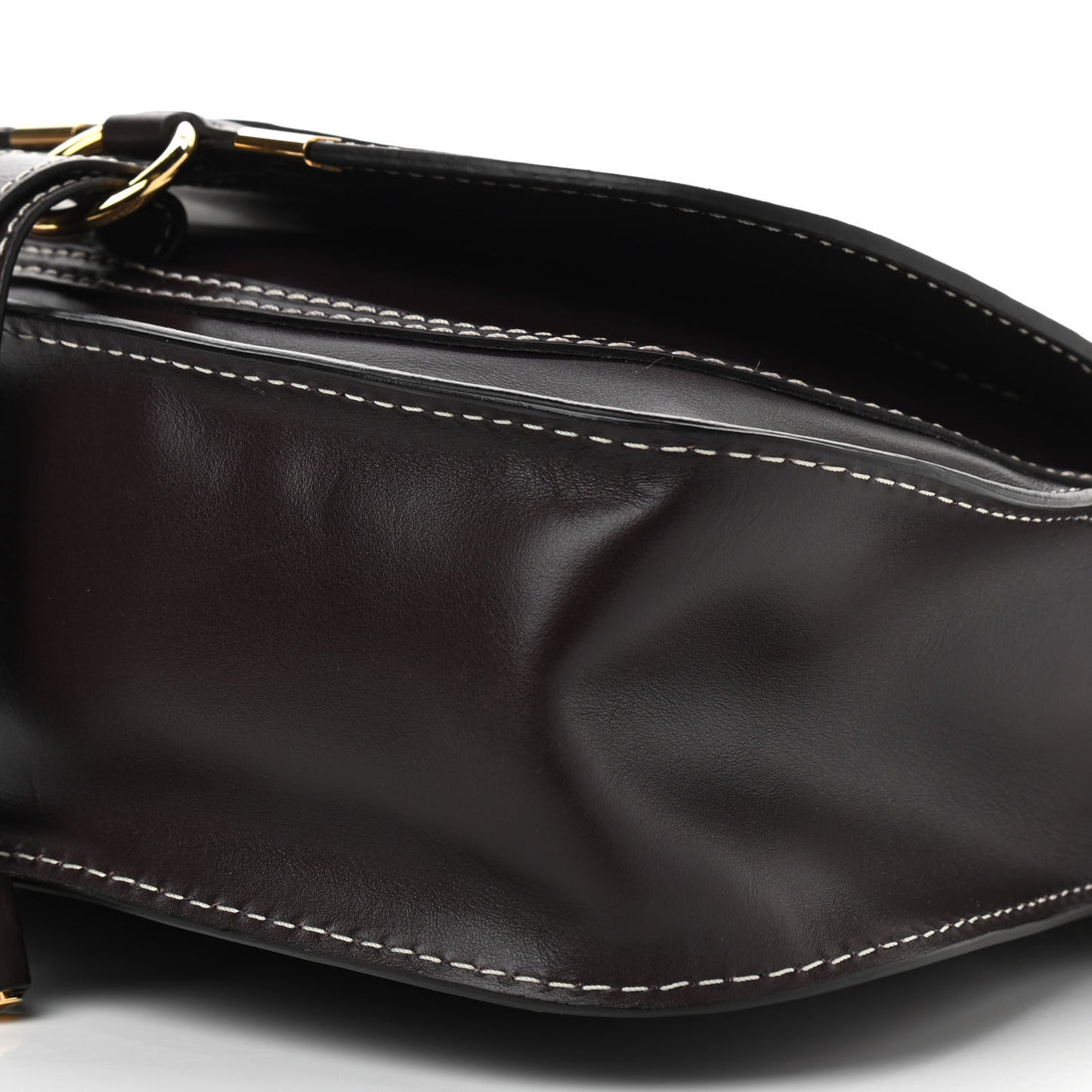 Smooth Calfskin Small Marcie Satchel Black Raisin