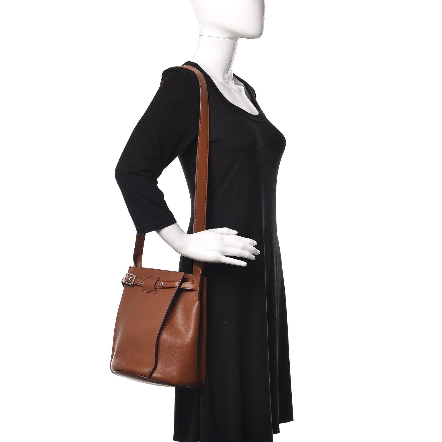 Celine Smooth Calfskin Long Strap Big Bucket Bag Tan 2 of 10