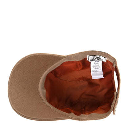 Hermes Cashmere Canvas Swift Davis H Sellier Cap 58 Beige Camel 6 of 8