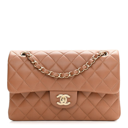 Chanel Lambskin Quilted Small Double Flap Brown 1 of 17