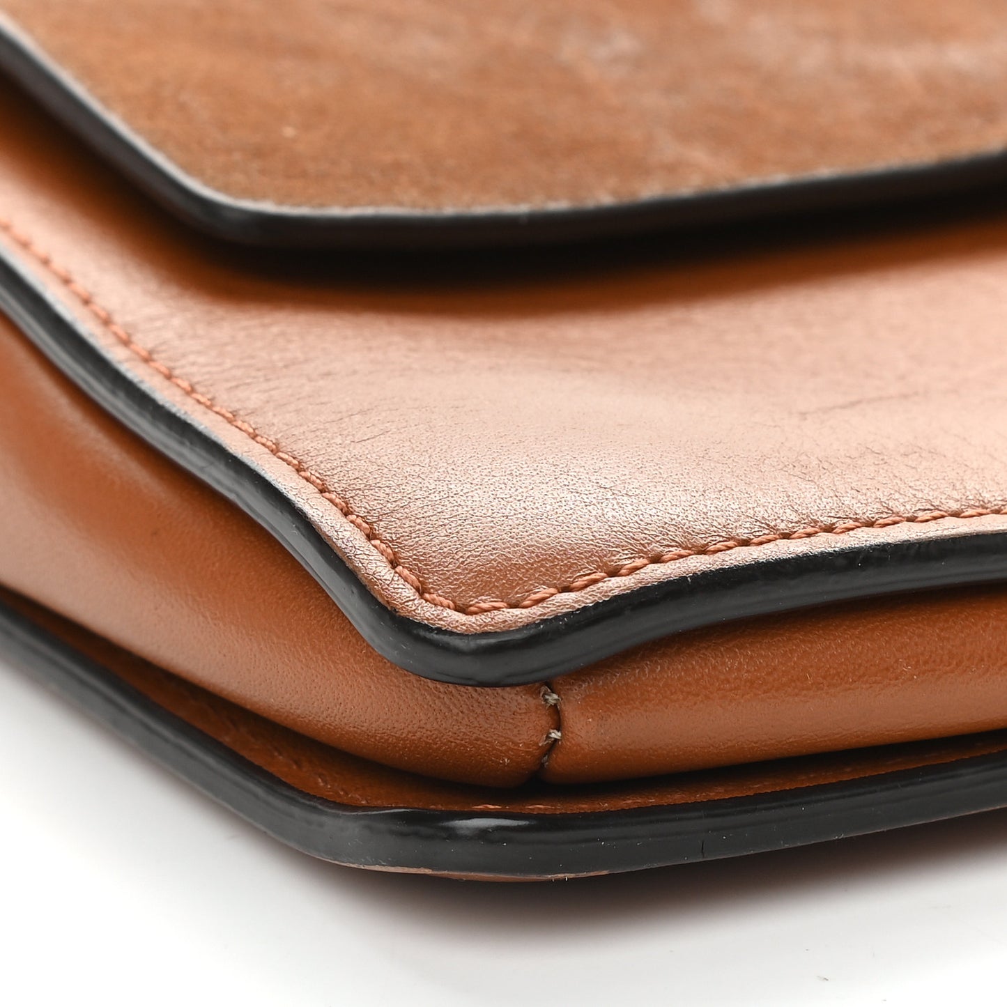Suede Calfskin Small Faye Shoulder Bag Tobacco