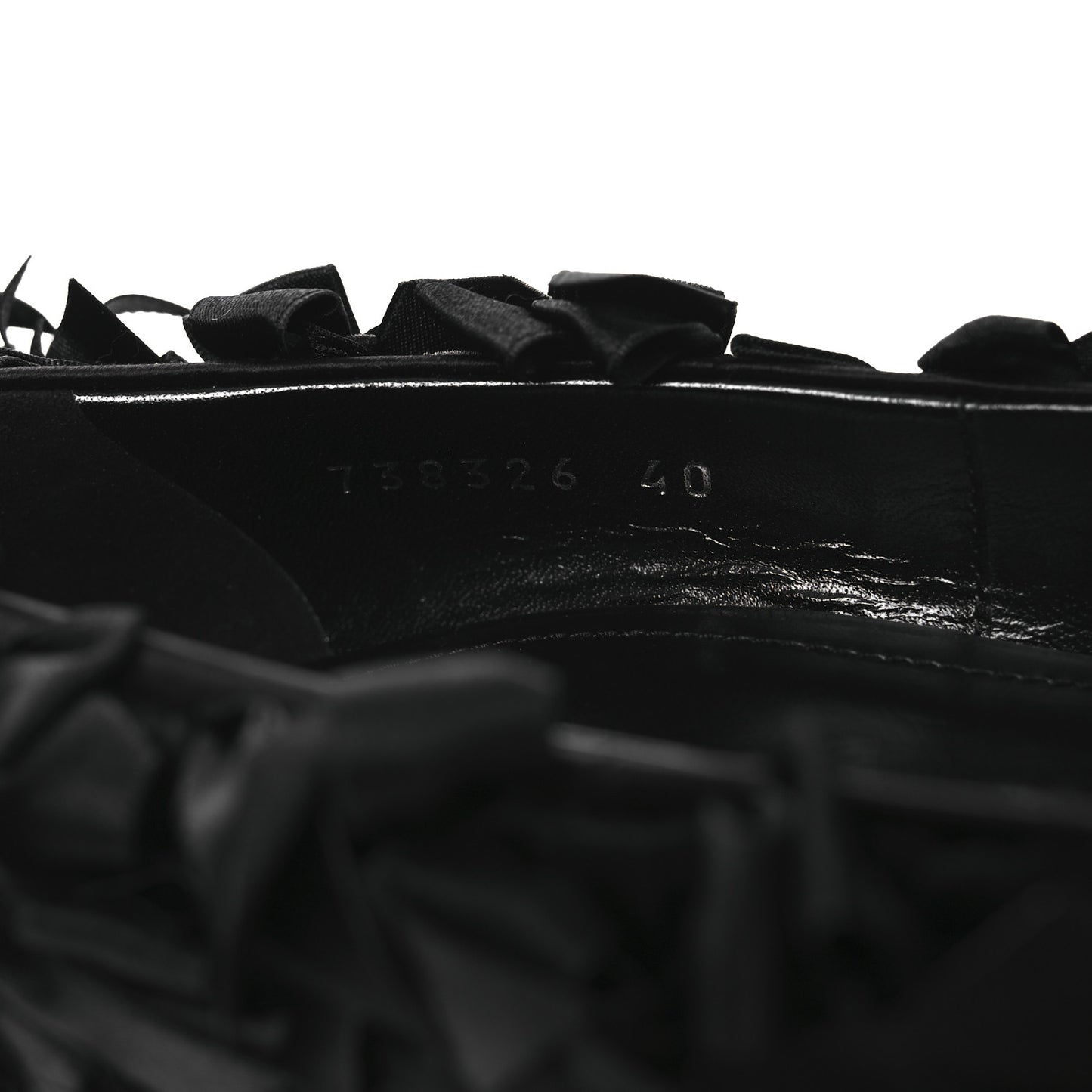 Satin Pointed Marie A Bows All Over 110mm Pumps 40 Black