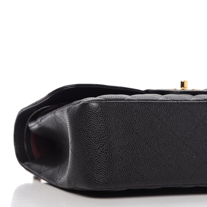 Chanel Caviar Quilted Jumbo Double Flap Black 6 of 10