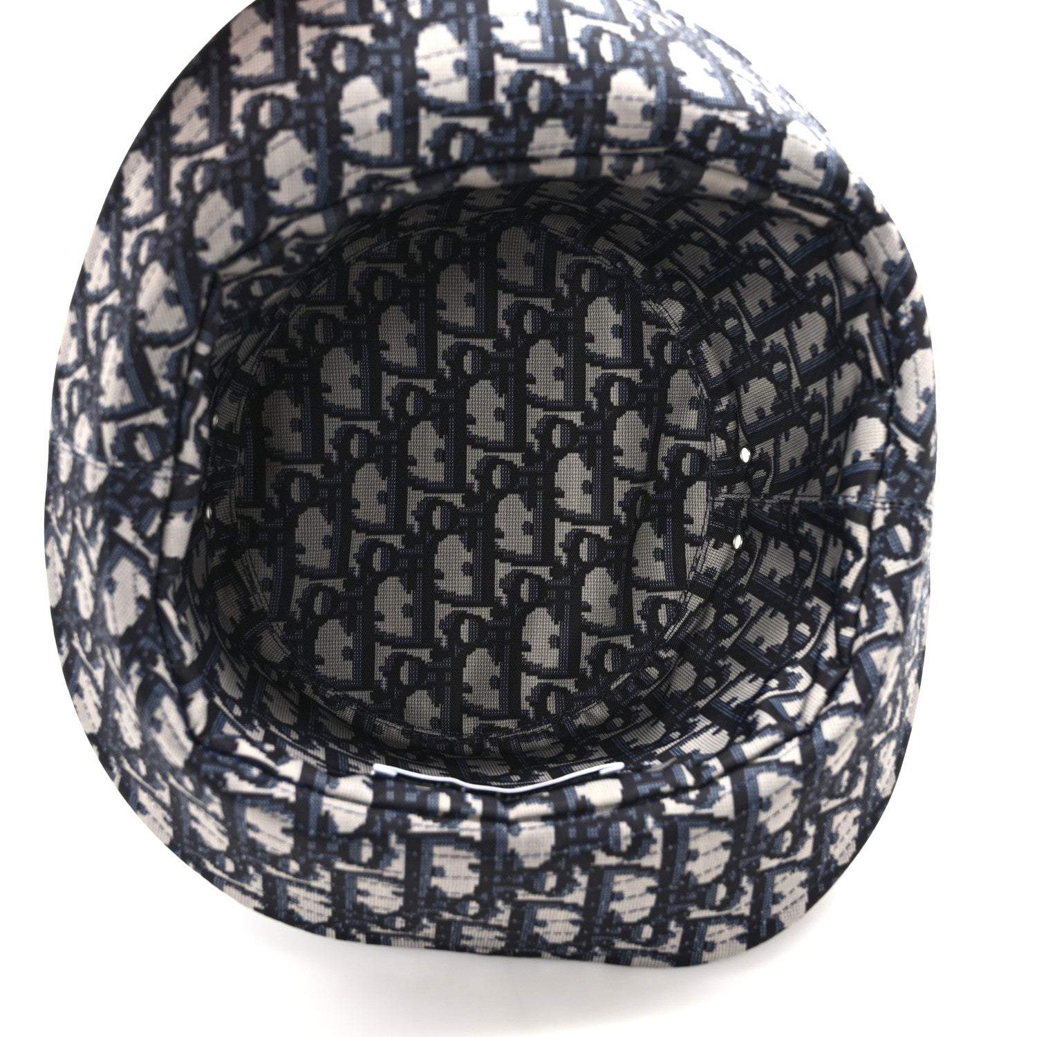Christian Dior Oblique Reversible Teddy-D Brim Bucket Hat 57 Blue 12 of 13
