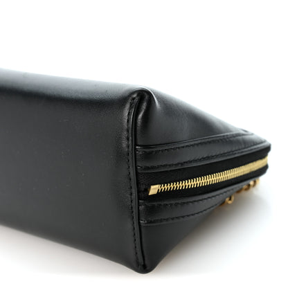 Celine Smooth Calfskin Cuir Triomphe Clutch on Chain Black 9 of 9