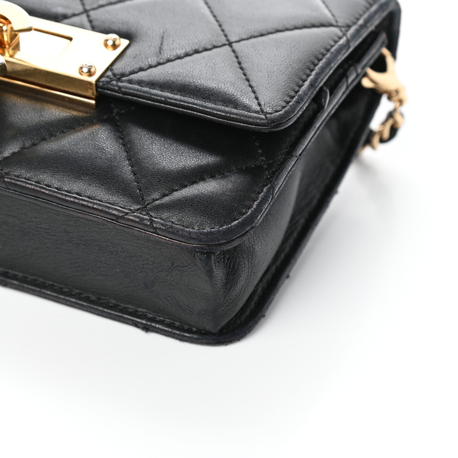 Chanel Lambskin Quilted Golden Class Wallet on Chain WOC Black 9 of 9