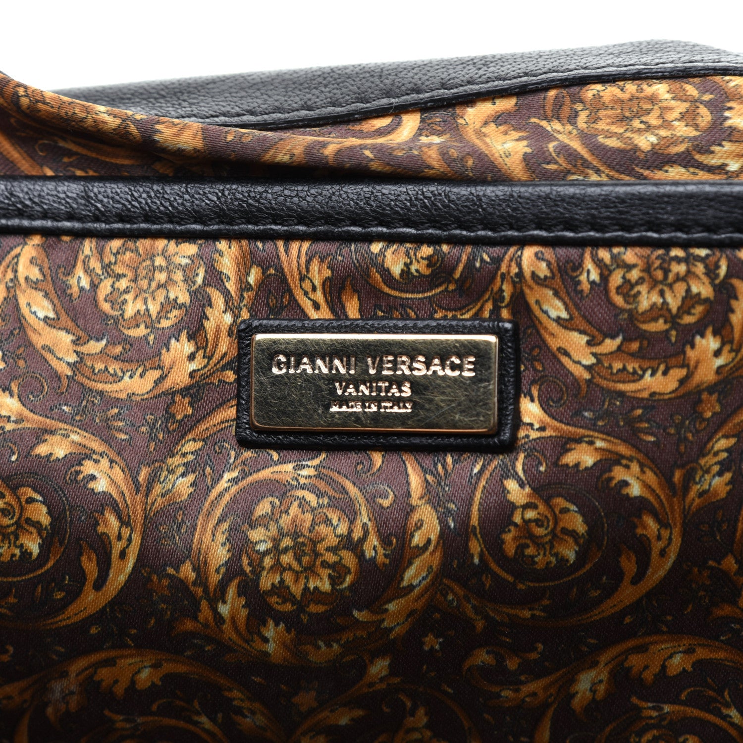 Versace Nappa Barocco Quilted Studded Calliope Vanitas Shoulder Bag Black 9 of 19