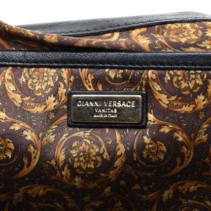 Versace Nappa Barocco Quilted Studded Calliope Vanitas Shoulder Bag Black 9 of 19