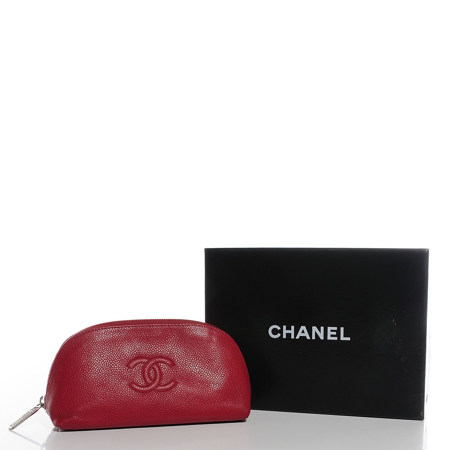 Chanel Caviar Timeless CC Cosmetic Pouch Red 5 of 8