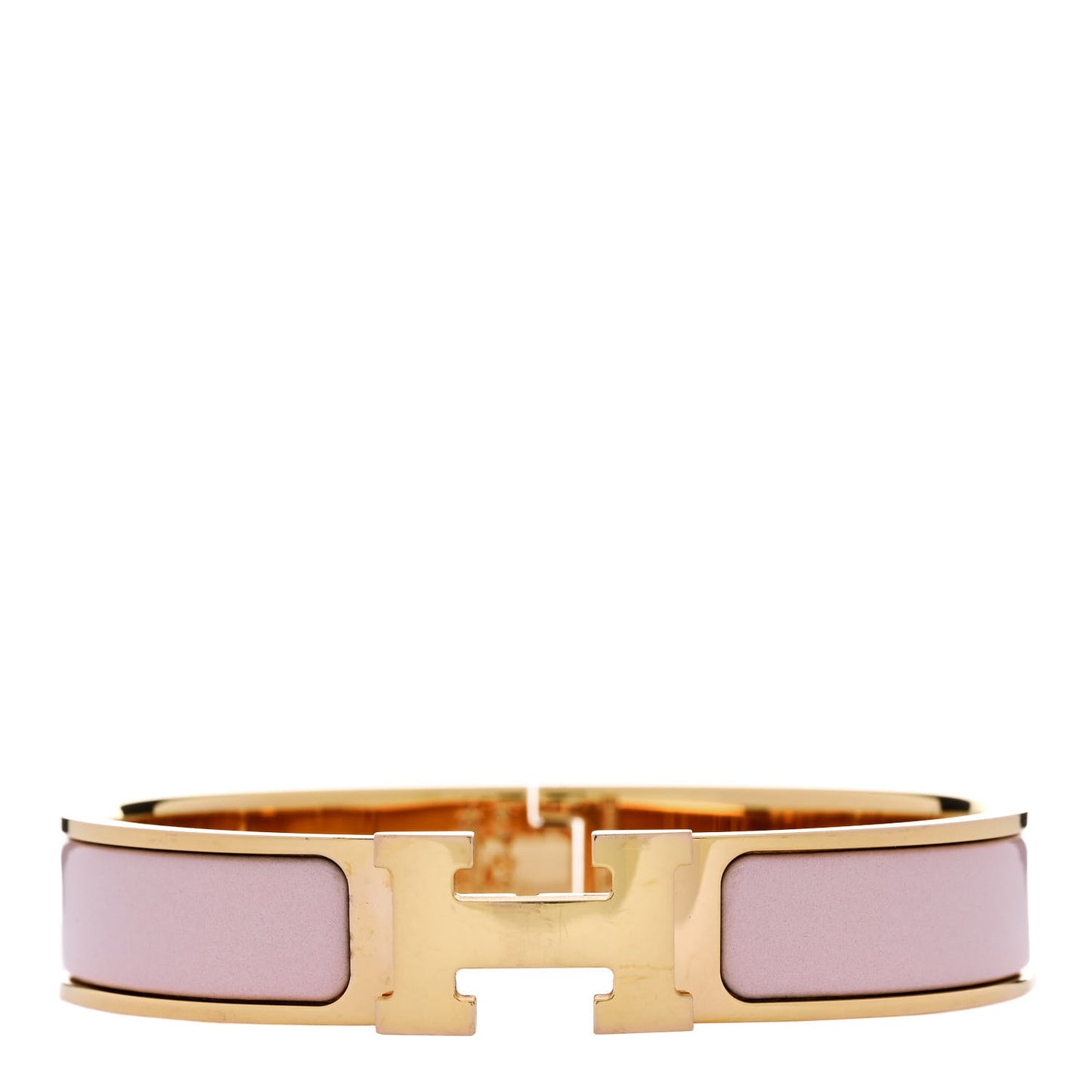 Enamel Narrow Clic Clac H Bracelet PM Rose Candeur