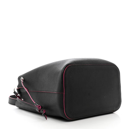 Louis Vuitton Calfskin Lockme Bucket Black 4 of 9
