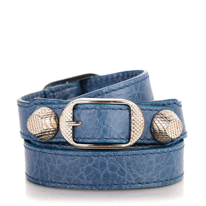 Balenciaga Agneau Arena Giant 12 Silver Hardware Triple Tour Bracelet S Atlantique 1 of 6