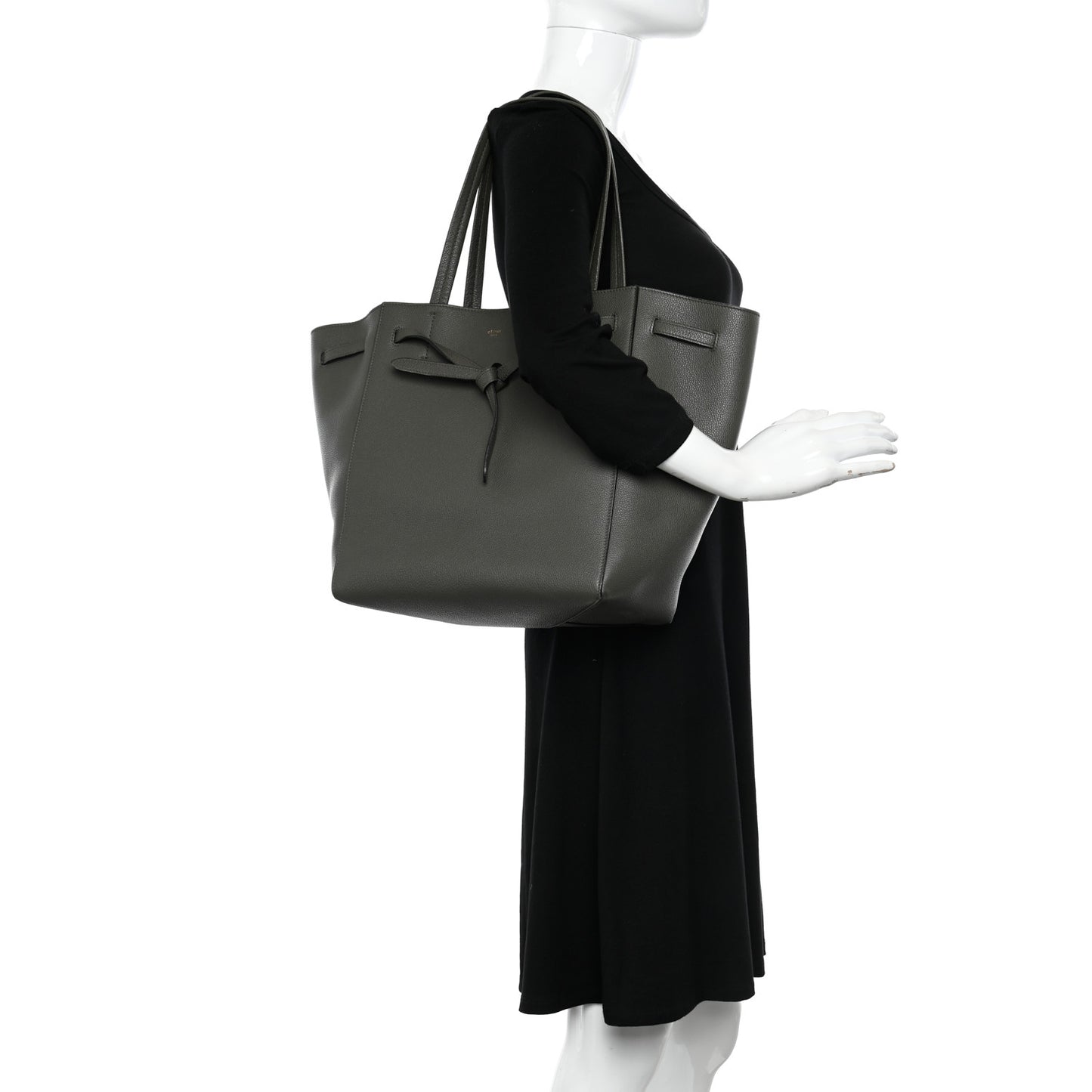 Soft Grained Calfskin Small Belt Cabas Phantom Taupe