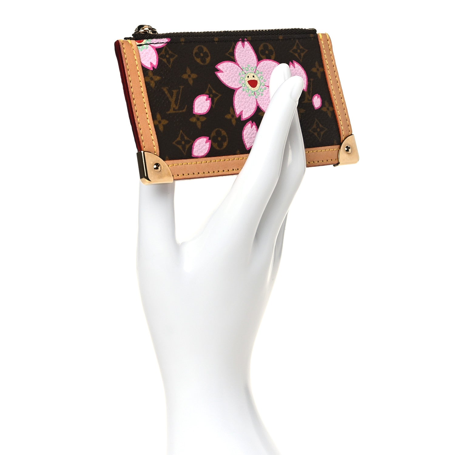 Louis Vuitton Monogram Cherry Blossom Key Pouch Brown 2 of 7