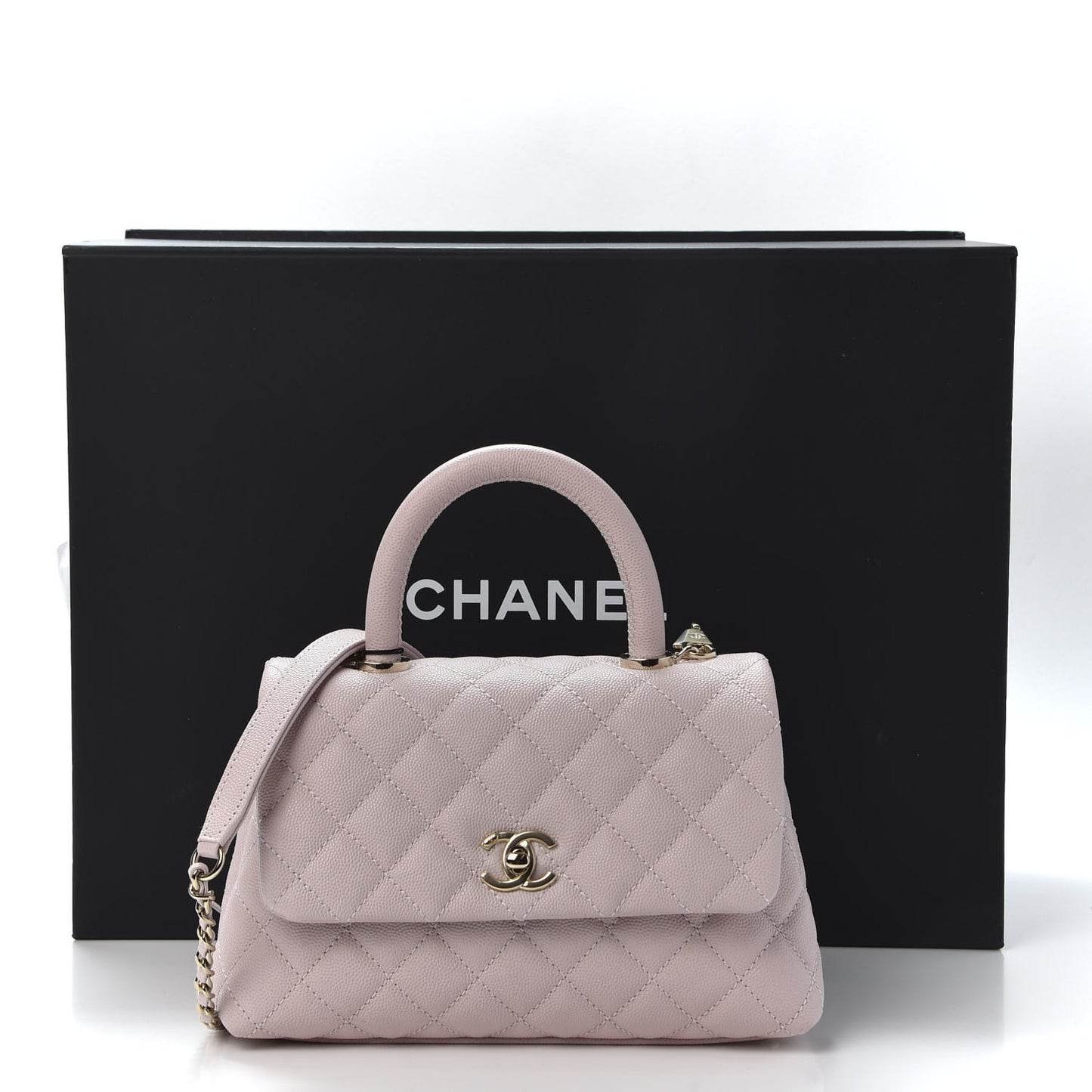 Caviar Quilted Mini Coco Handle Flap Lilas Lilac