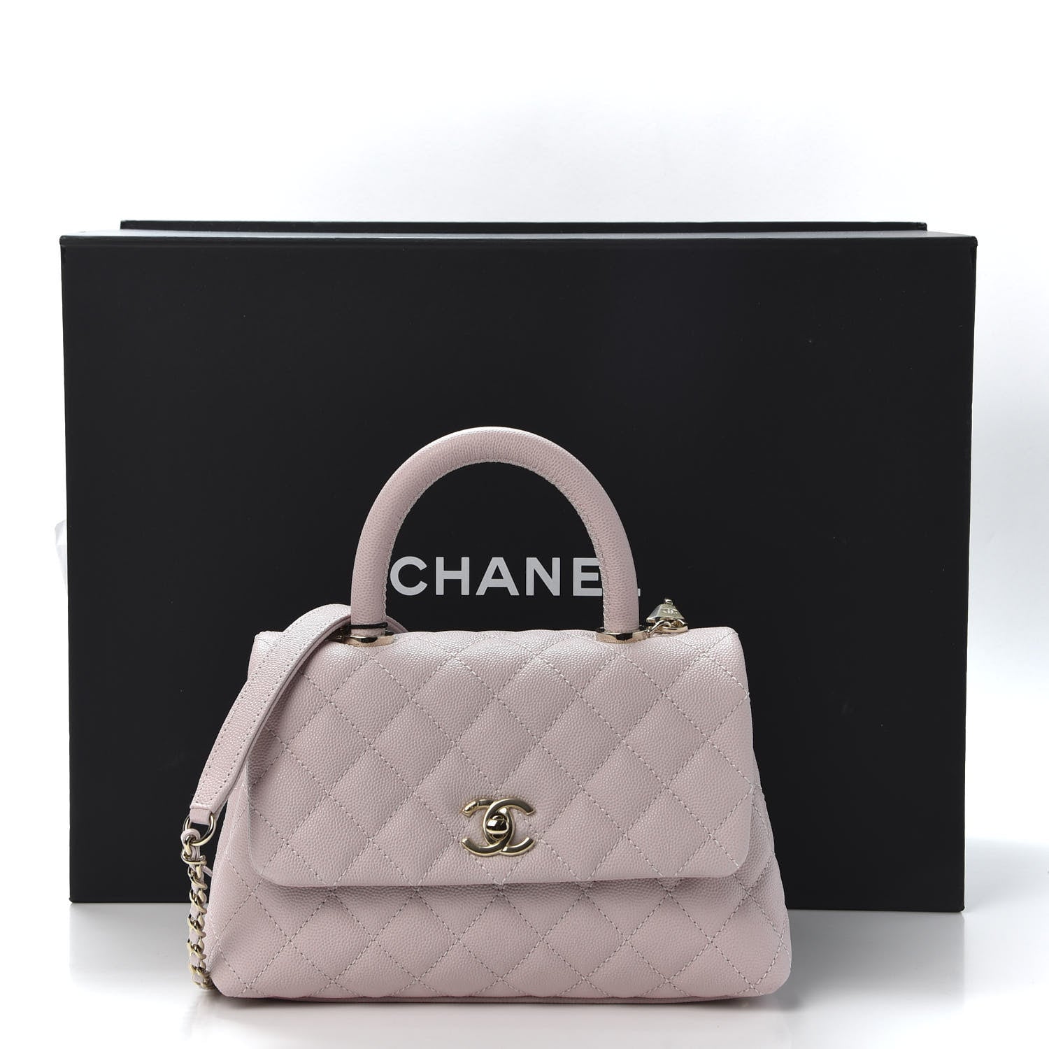 Chanel Caviar Quilted Mini Coco Handle Flap Lilas Lilac 10 of 10
