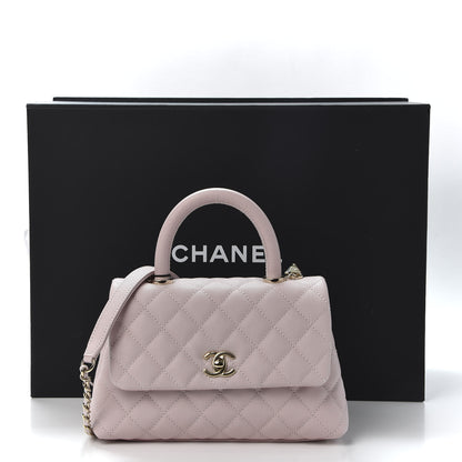 Chanel Caviar Quilted Mini Coco Handle Flap Lilas Lilac 10 of 10