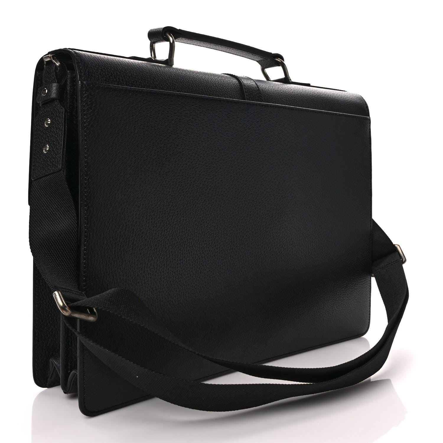 Salvatore Ferragamo Pigskin Chelsea Briefcase Black 3 of 8