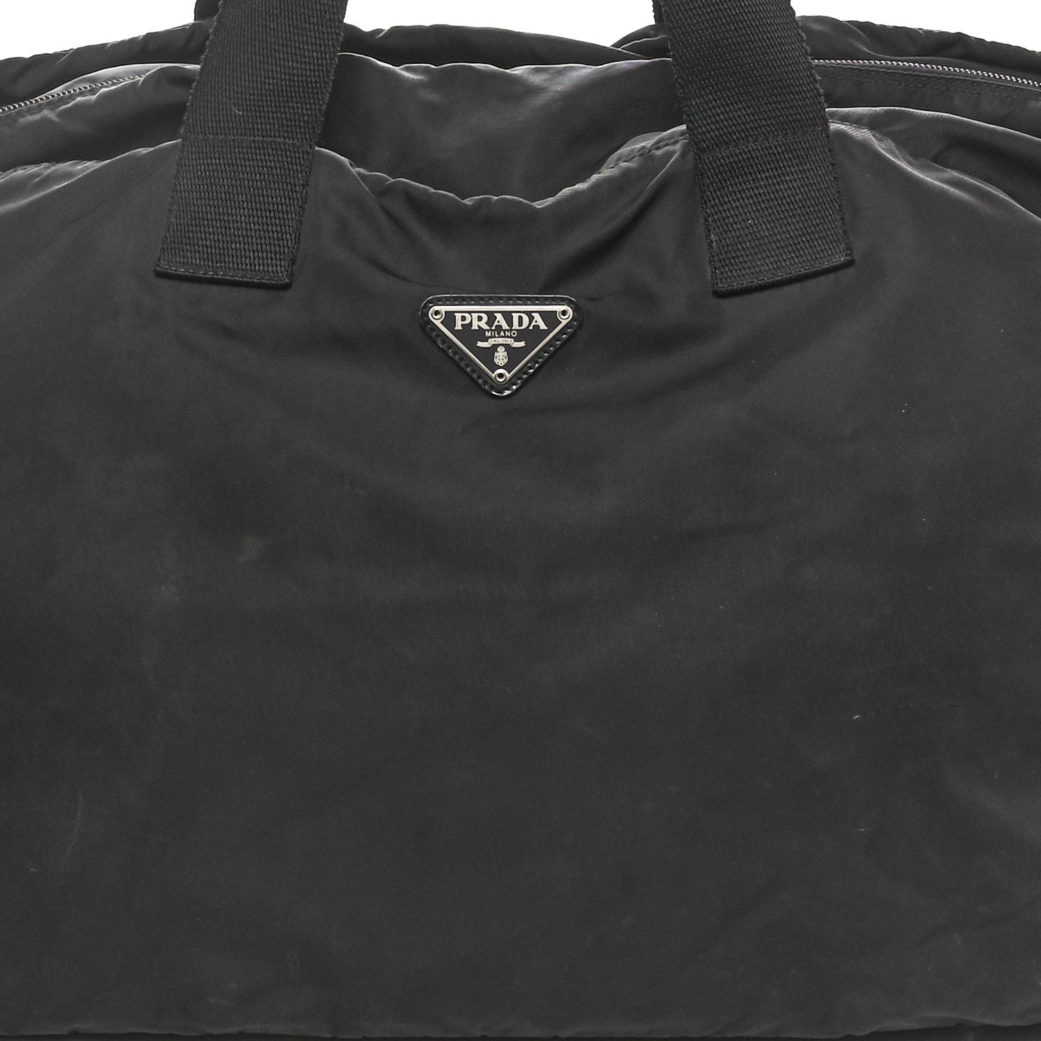 Prada Tessuto Nylon Duffle Bag Black 7 of 9