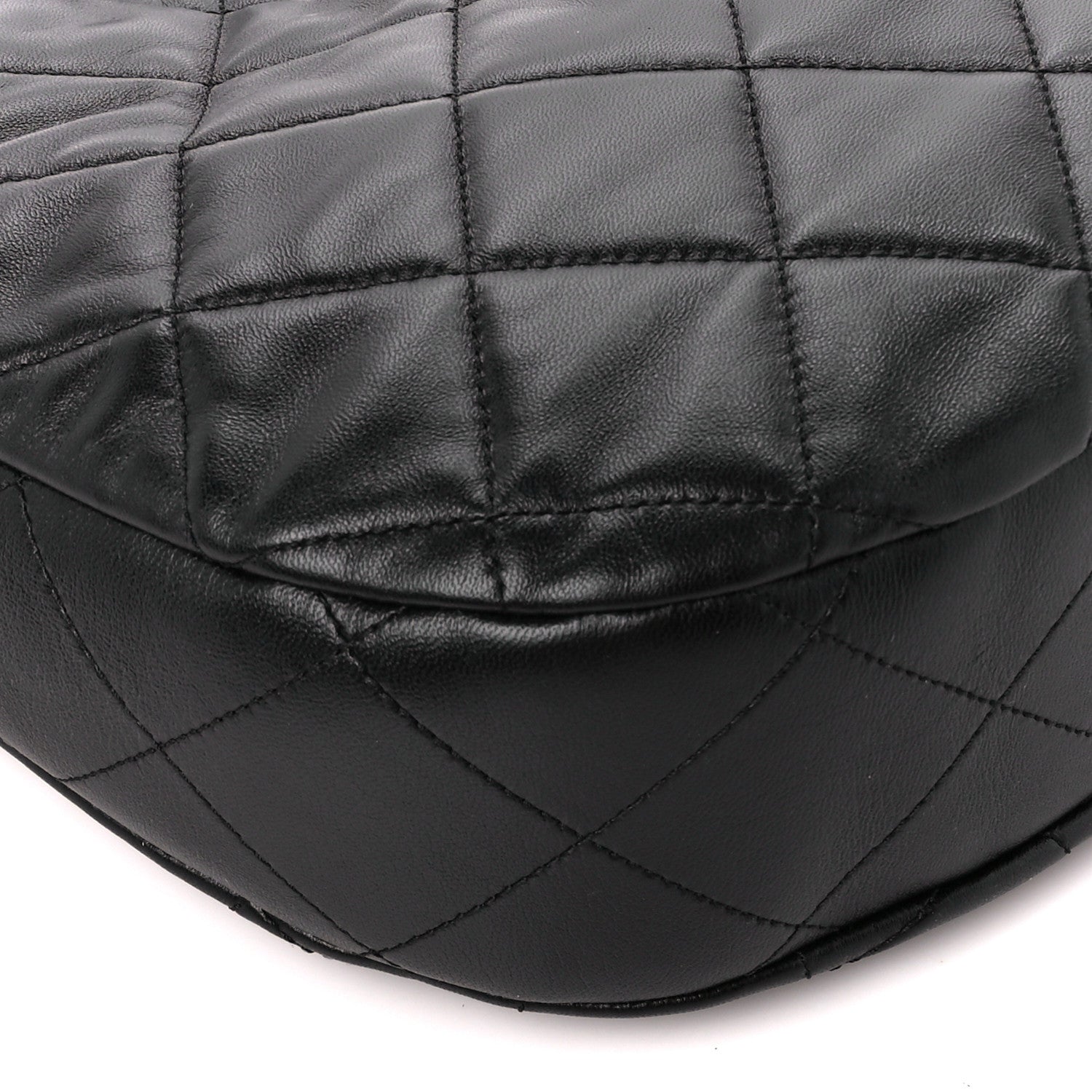 Chanel Lambskin Chain Rows Quilted Chain Hobo Black 10 of 11
