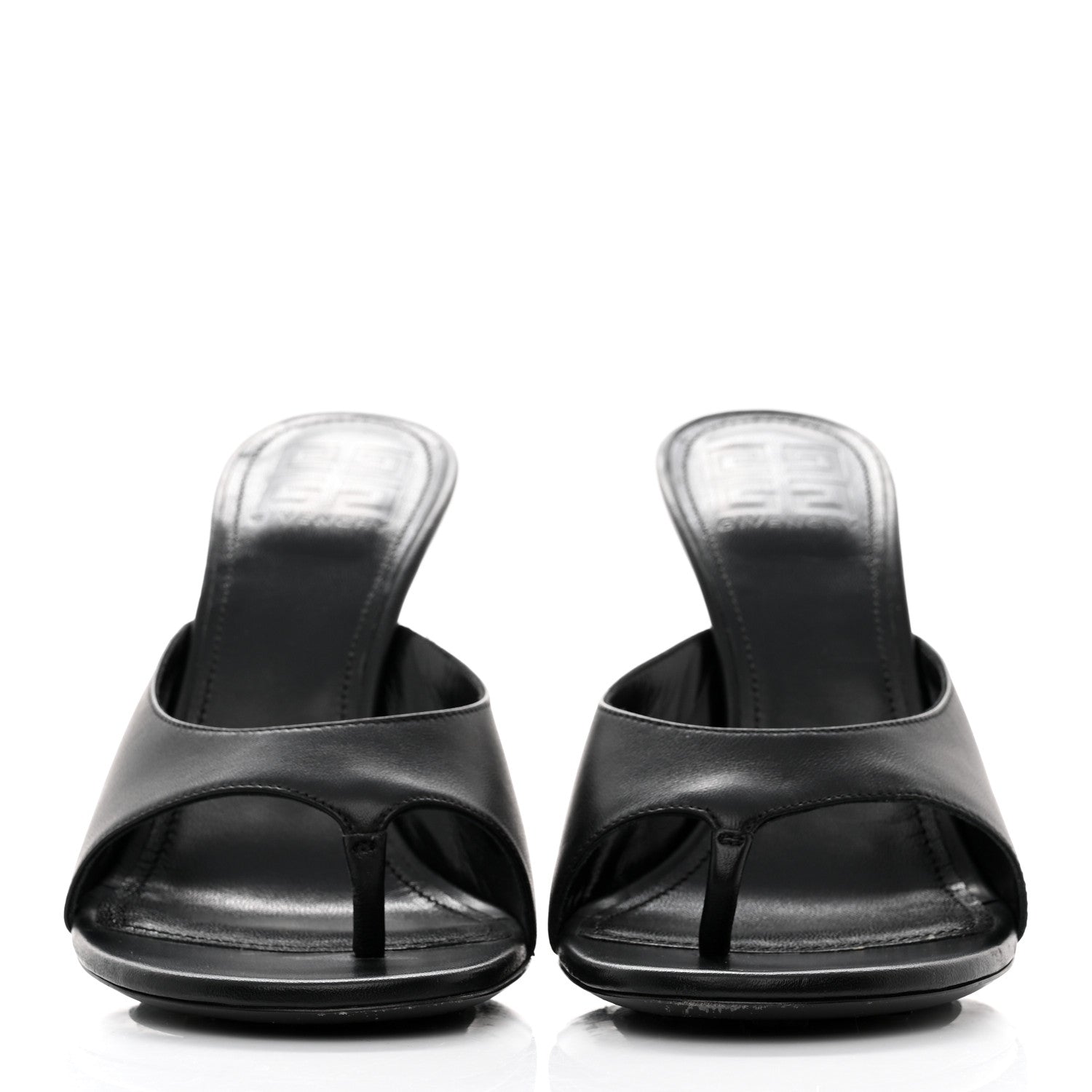 Givenchy Calfskin Thong-Strap Sandals Mules 39 Black 2 of 9