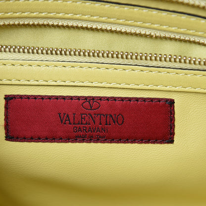 Valentino Garavani Calfskin Watercolor Small Rockstud Double Handle Tote Rose Green Yellow Sky 6 of 10