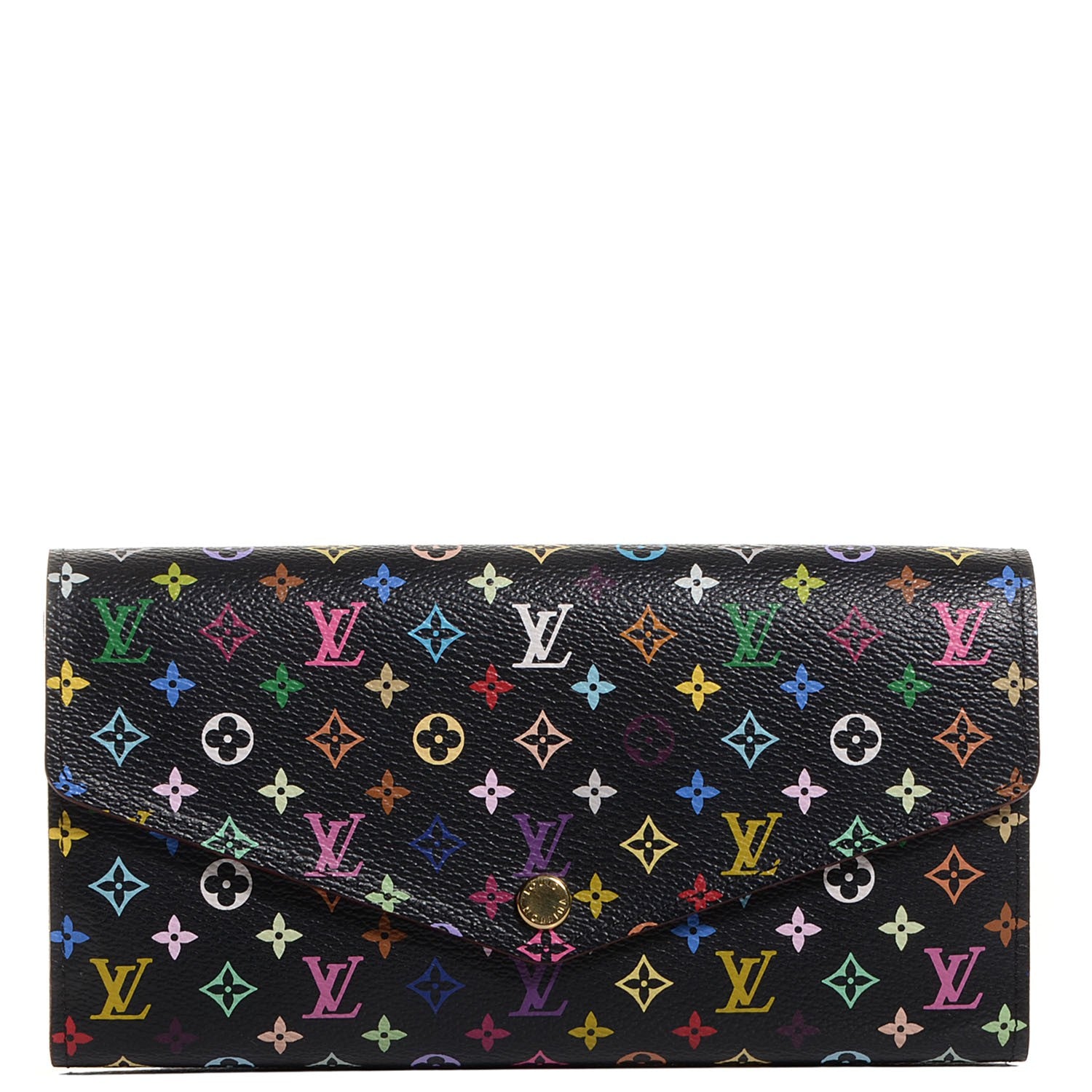 Louis Vuitton Monogram Multicolor Sarah Wallet NM Black Grenade 1 of 8