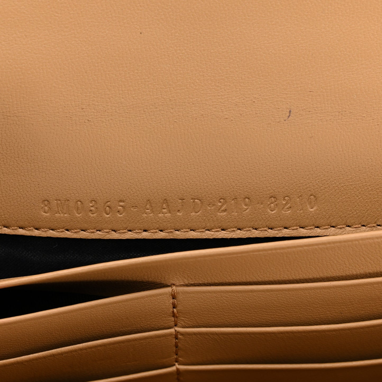 Nappa Matisse FF Embossed Continental Wallet On Chain Miele Scuro