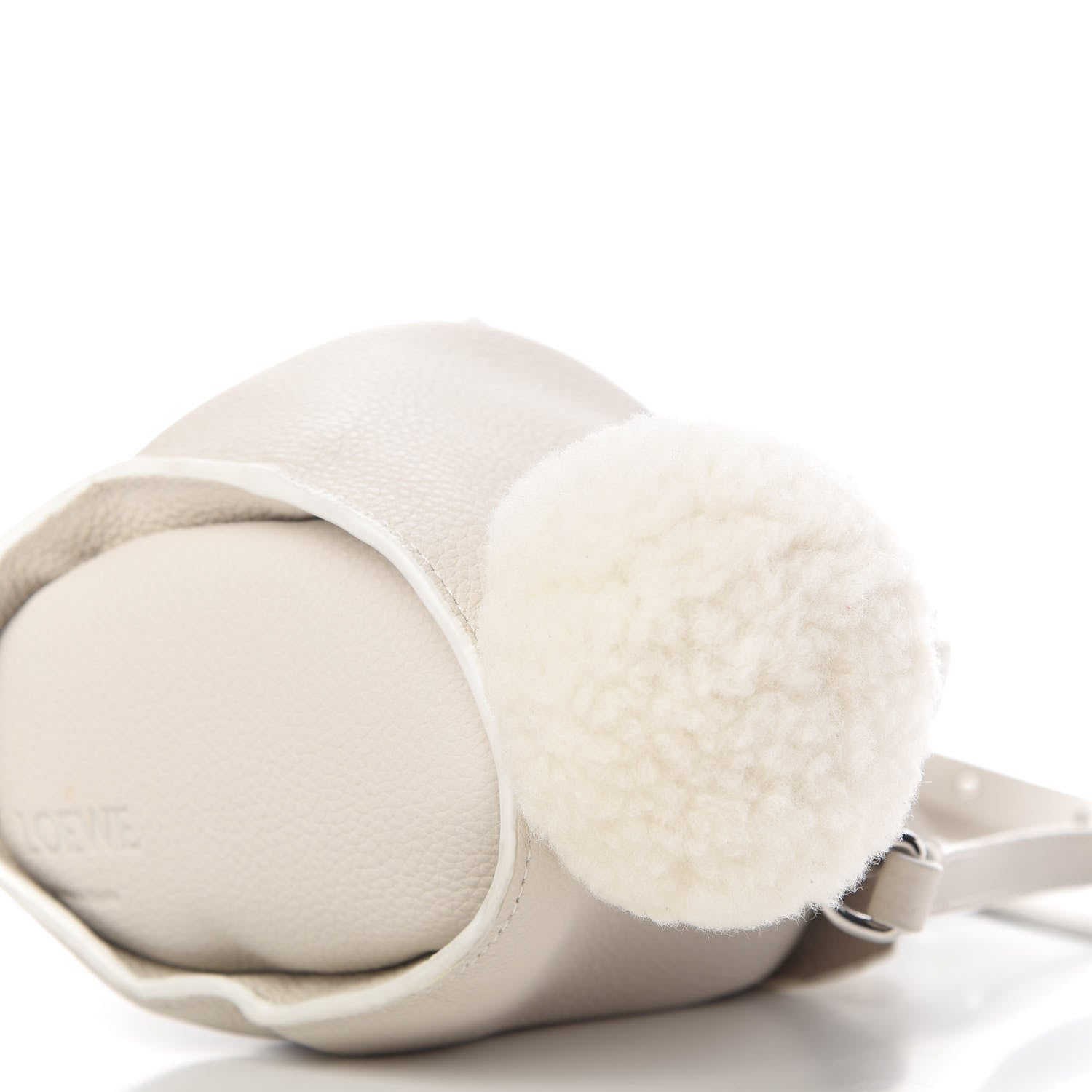 Loewe Calfskin Shearling Mini Bunny Crossbody Bag White 7 of 10