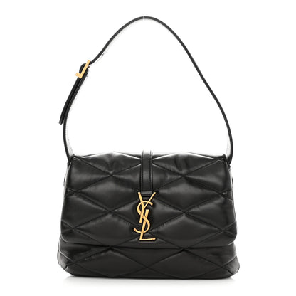 Saint Laurent Lambskin Quilted Le 57 Diamond Shoulder Bag Black 1 of 9