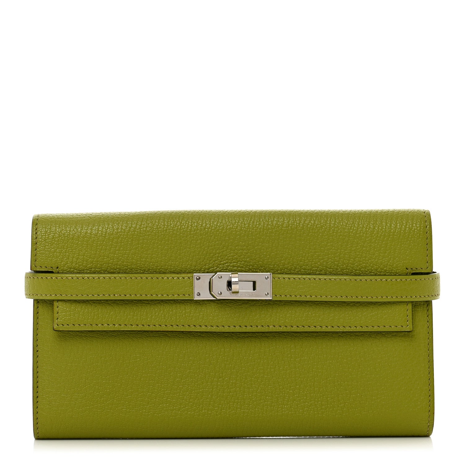 Hermes Chevre Mysore Kelly Longue Wallet Vert Anis 1 of 8