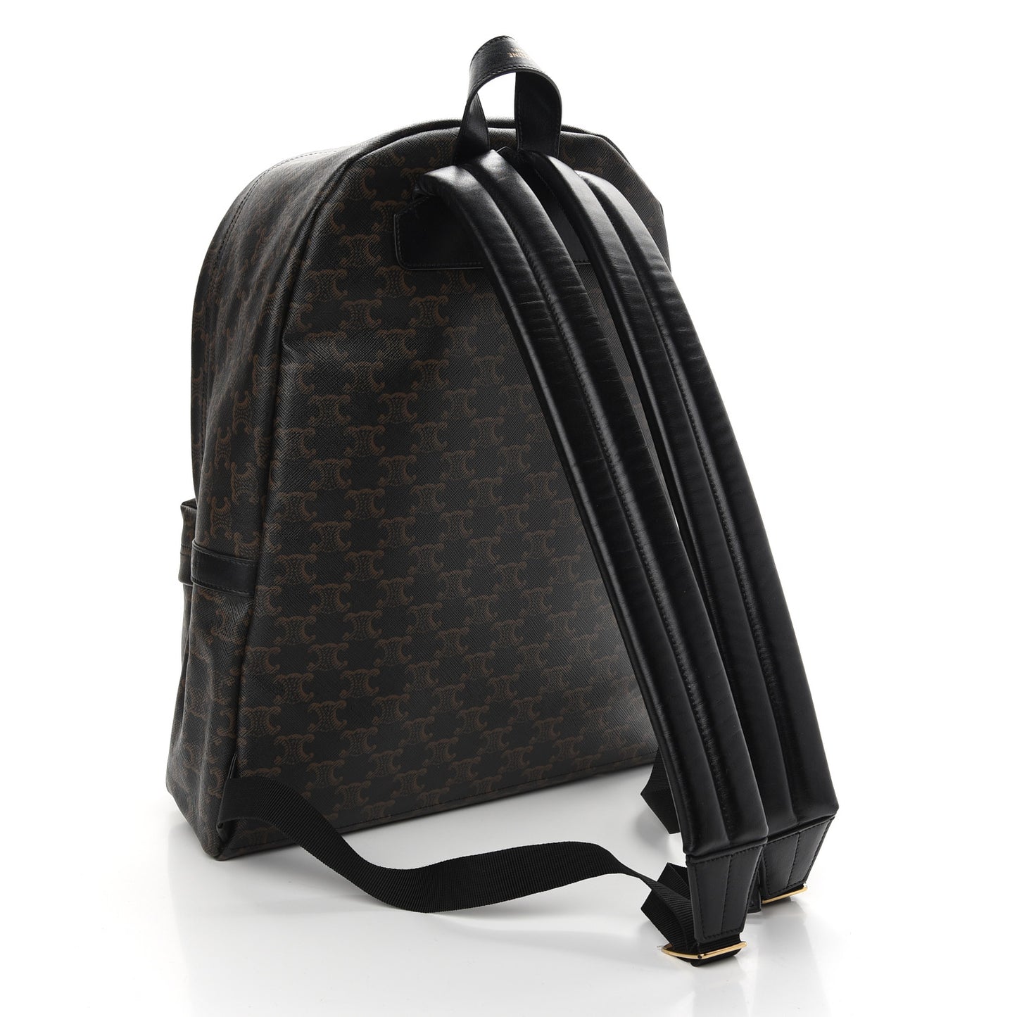 Triomphe Canvas Calfskin Backpack Tan