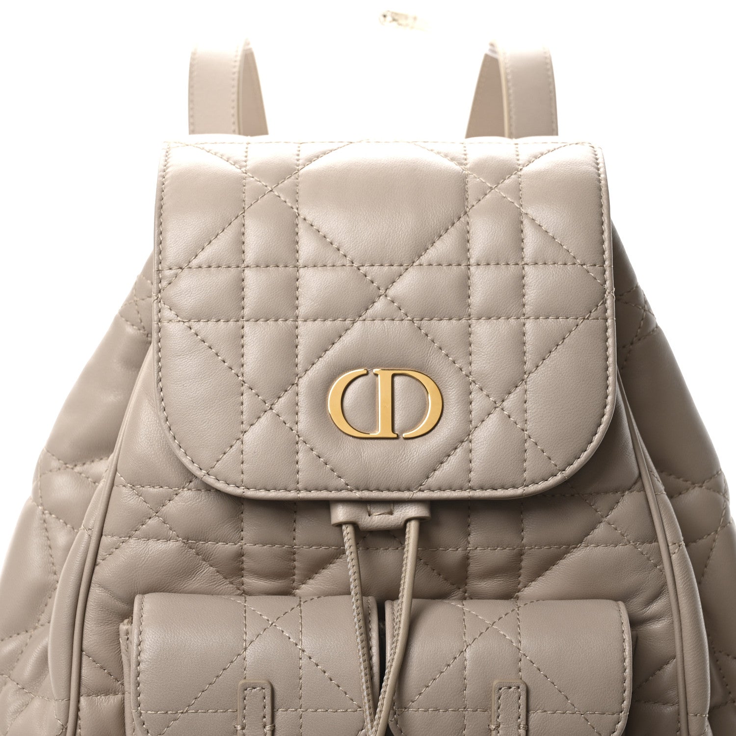 Christian Dior Lambskin Macrocannage Medium Caro Backpack Beige 8 of 10