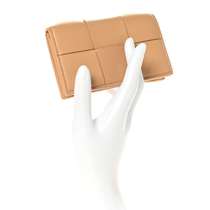 Bottega Veneta Nappa Maxi Intrecciato Card Holder Wallet Almond 2 of 6