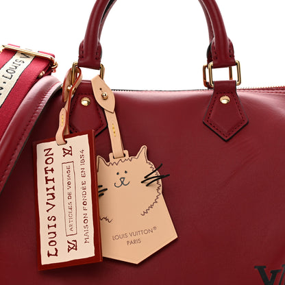 Louis Vuitton Calfskin LV Travels With Grace Coddington Speedy Soft 30 Plum Plum 7 of 9