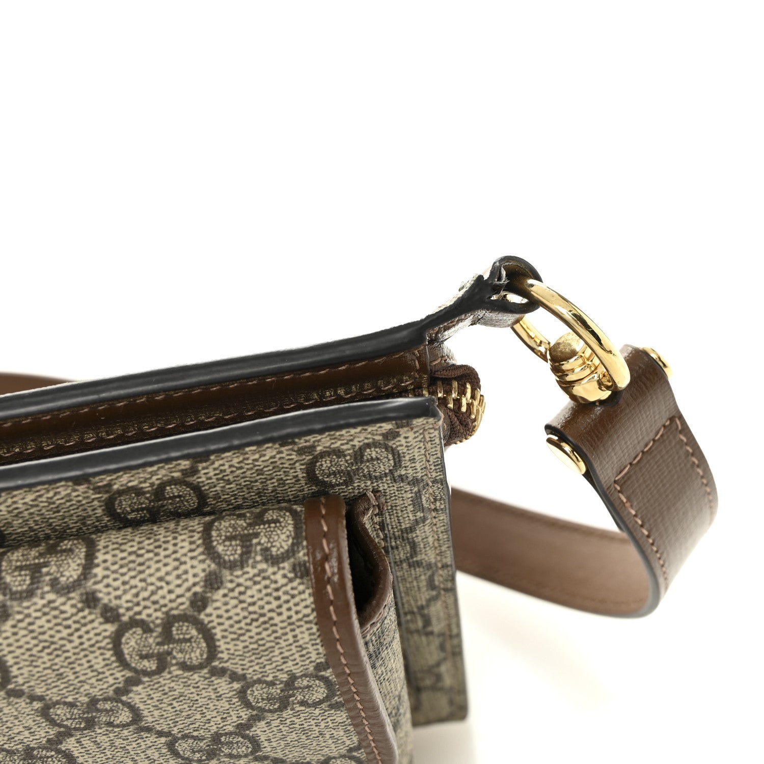 Gucci GG Supreme Monogram Canvas Interlocking G Belt Bag Beige Ebony 10 of 10