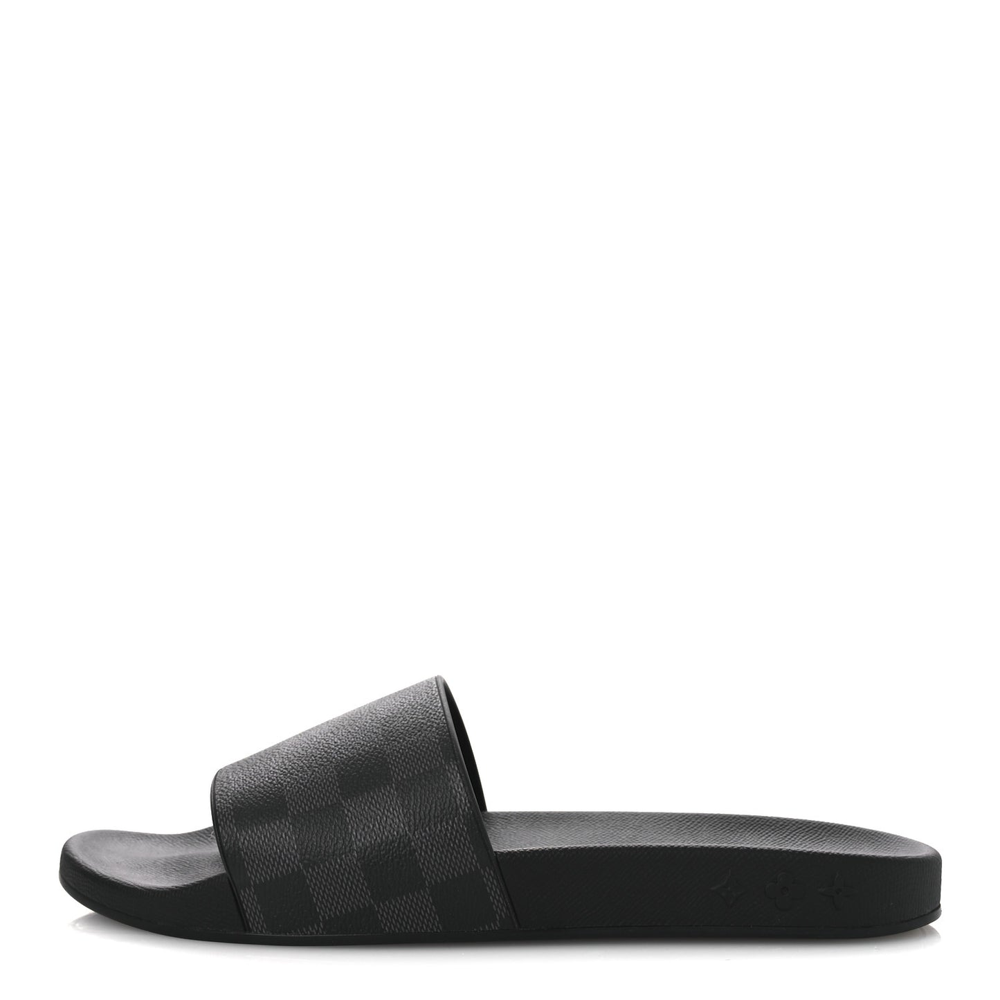 Damier Graphite Mens Waterfront Slide Sandal 9 Black