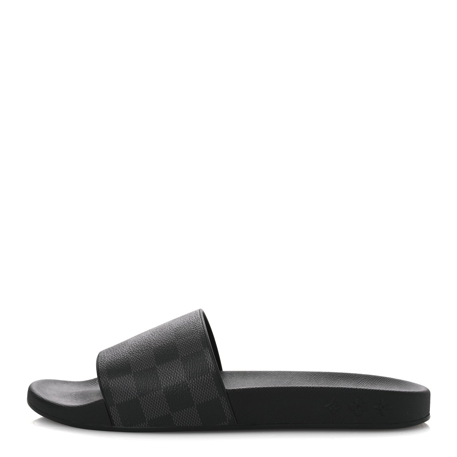 Louis Vuitton Damier Graphite Mens Waterfront Slide Sandal 9 Black 1 of 12