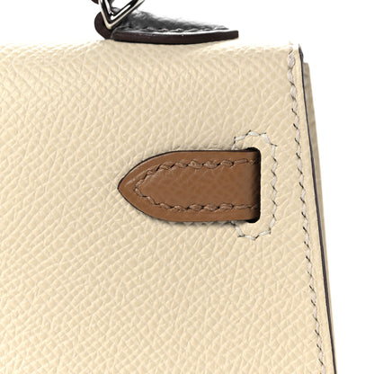 Hermes Epsom Mini Kelly Sellier 20 Nata Chai Gris Meyer 12 of 32